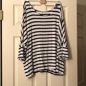 Striped v-neck